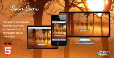 Soon Come Under Construction page with Blog