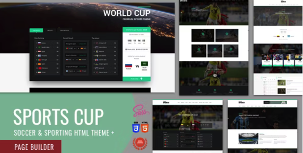 Sports Cup, Soccer Html Theme + Page Builder Sports Cup, Soccer Html Theme + Page Builder