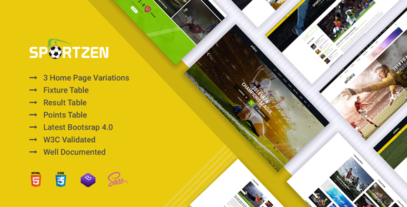 Sportzen - Sports club & magazine HTML template Sportzen - Sports club & magazine HTML template