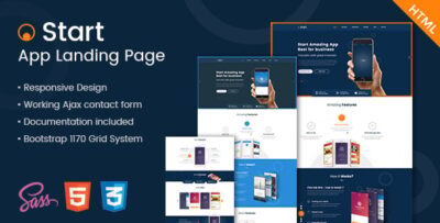 Start - App Landing Page HTML Template