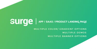 Surge - App / SAAS /  Software / Product Template