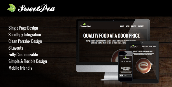 Sweet Pea - Responsive HTML One Page Template Sweet Pea - Responsive HTML One Page Template