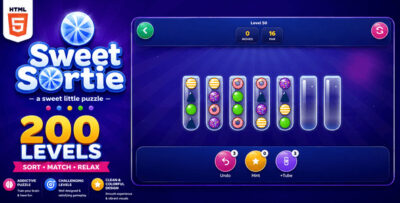 Sweet Sortie | HTML5 Ball Sort Puzzle Game