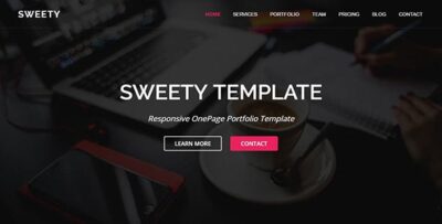 Sweety Responsive One Page Portfolio Template