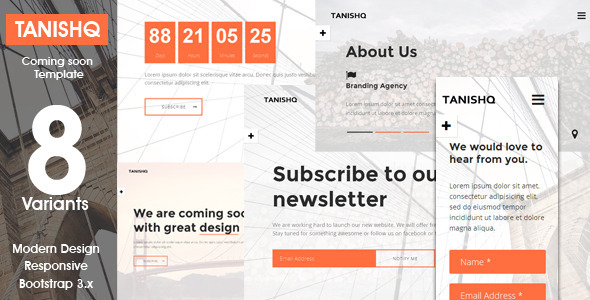 Tanishq - Responsive Coming Soon Template Tanishq - Responsive Coming Soon Template