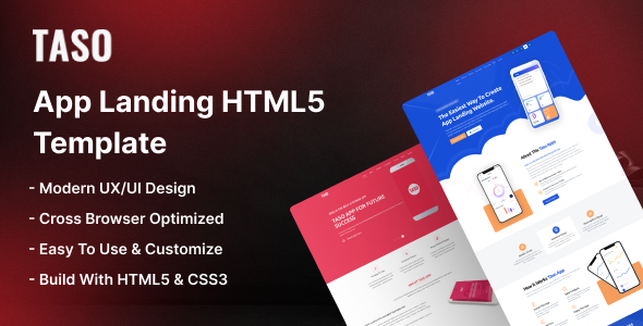 Taso - App Landing HTML5 Template Taso - App Landing HTML5 Template