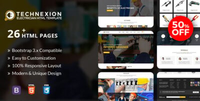Technexion - Responsive html5 template for Electrical and Electricians