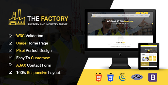 The Factory - Construction, Factory and Industry HTML5 Template The Factory - Construction, Factory and Industry HTML5 Template