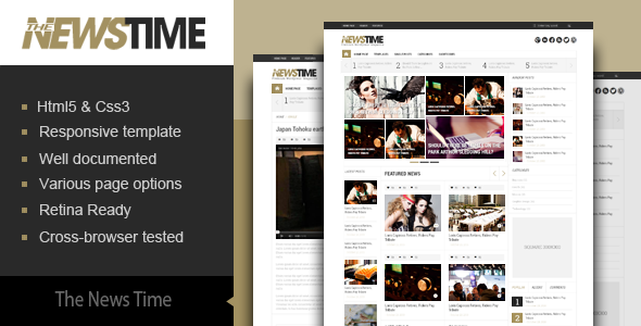The News Time Magazine HTML5 Template The News Time Magazine HTML5 Template