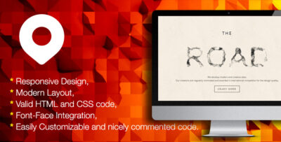 The Road - One Page Portfolio Template