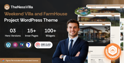 TheNessVilla - Weekend Villa and FarmHouse Project WordPress Theme