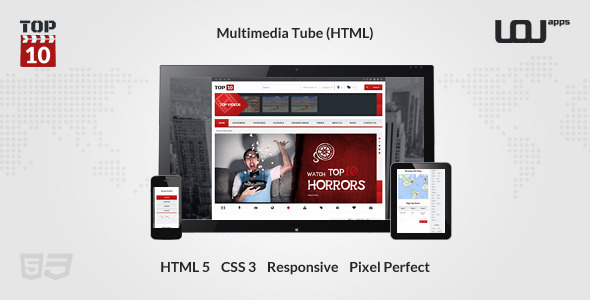 TOP 10 - Multimedia Tube HTML Template TOP 10 - Multimedia Tube HTML Template