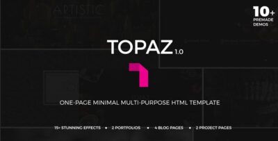 Topaz | Multi-purpose One Page Minimal Template