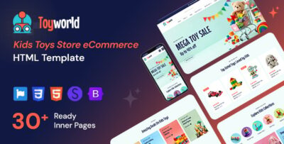 Toyworld - Kids Toys Store eCommerce HTML Template