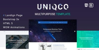 Uniqco - Multipurpose Responsive Bootstrap Landing page Template.