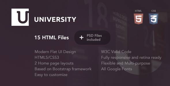 University – Education HTML Template University – Education HTML Template