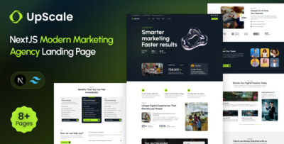 UpScale - NextJS Modern Marketing Agency Landing Page Template