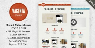 Vagenta 2 in 1 - Clean and Unique HTML Template