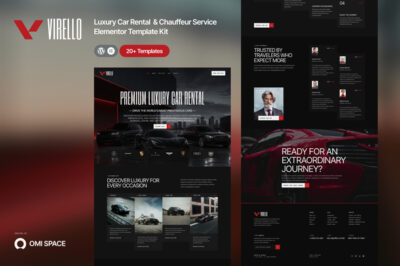 Virello – Luxury Car Rental & Chauffeur Service Elementor Template Kit