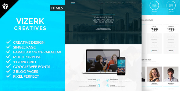 Vizerk - One Page Parallax HTML Template Vizerk - One Page Parallax HTML Template
