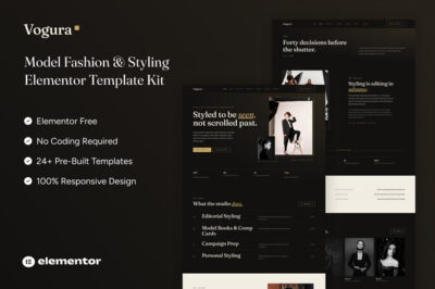 Vogura - Model Fashion & Styling Elementor Template Kit