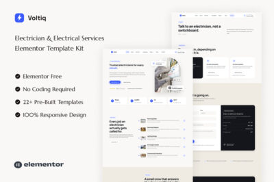Voltiq - Electrician & Electrical Services Elementor Template Kit
