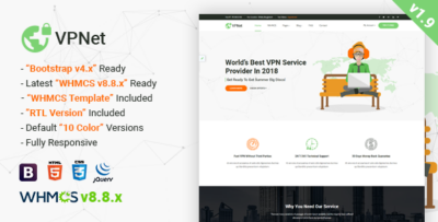 VPNet - Multipurpose VPN and Cloud Service Template with WHMCS