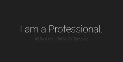 VSResume - Online CV / Resume Template