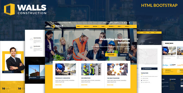 Walls - Construction HTML Template Walls - Construction HTML Template