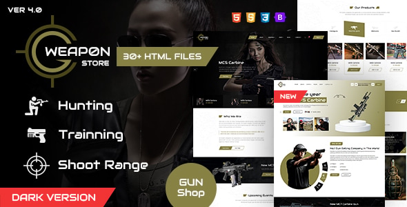 Weapon Store - Gun Shop HTML Template Weapon Store - Gun Shop HTML Template