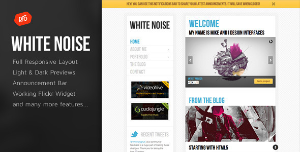 White Noise - HTML Template White Noise - HTML Template