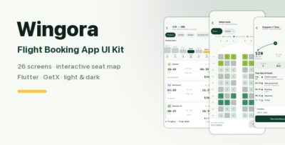 Wingora | Flutter Flight Booking App UI Kit