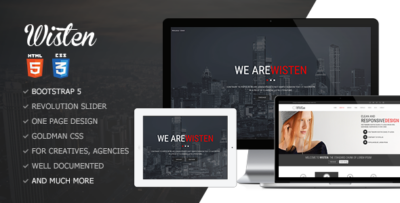 Wisten - Creative One Page Template