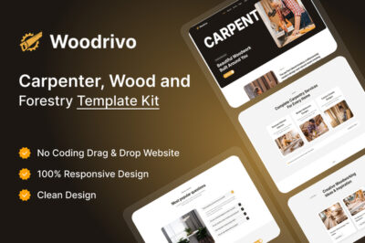 Woodrivo - Carpenter & Forestry Elementor Template Kit