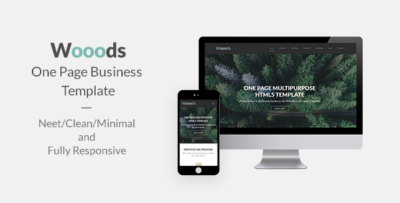 WOOODS - One Page Multipurpose HTML5 Template
