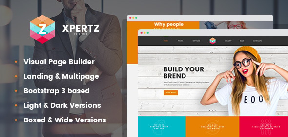 XpertZ - Corporate Single&Multi page HTML Template with Builder and Dashboard XpertZ - Corporate Single&Multi page HTML Template with Builder and Dashboard