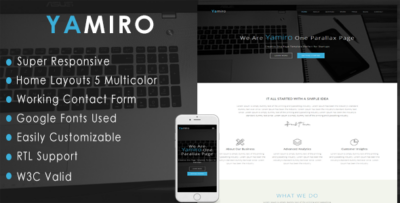 Yamiro - One Page Parallax