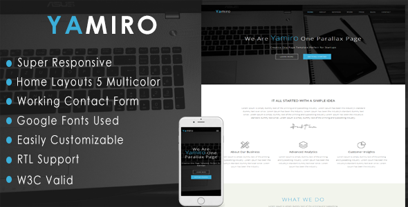 Yamiro - One Page Parallax Yamiro - One Page Parallax