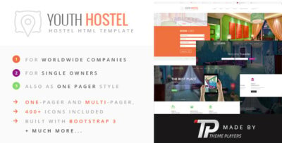 Youth Hostel - Travel & Hotel HTML Template