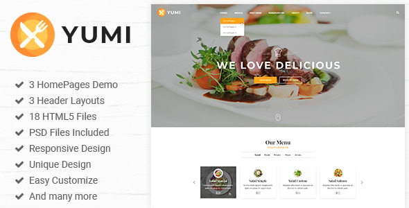 Yumi | Restaurant HTML5 Template Yumi | Restaurant HTML5 Template
