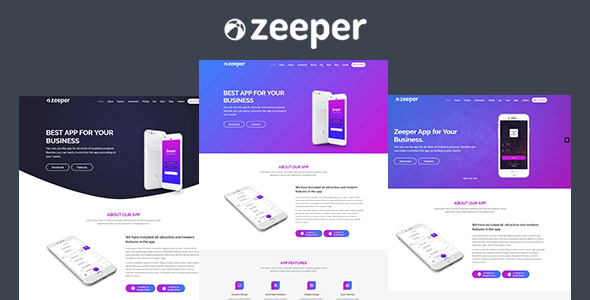 Zeeper - App Landing Page HTML Zeeper - App Landing Page HTML
