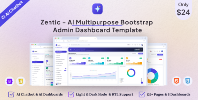 Zentic - AI Multipurpose Bootstrap 5 Admin Dashboard Template + RTL