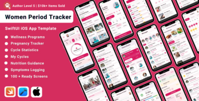 Zentiv | Women’s Wellness and Period Tracker SwiftUI iOS App Template