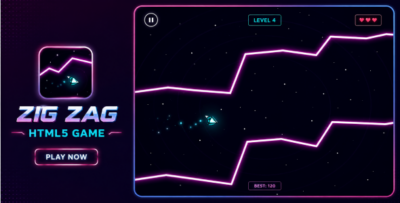 Zig Zag Warp | HTML5 Endless Arcade Game