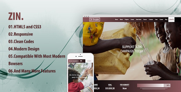 Zin - Nonprofit Charity Html Template Zin - Nonprofit Charity Html Template