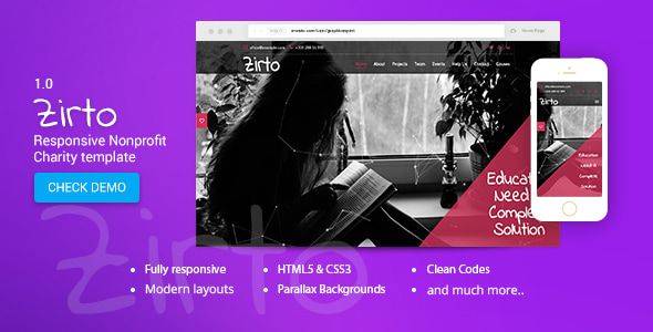 Zirto - Nonprofit Charity Templates Zirto - Nonprofit Charity Templates