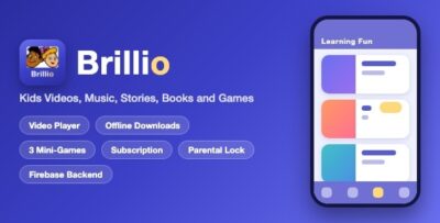 Brillio Kids Video, Games and Audio Learning App - SwiftUI