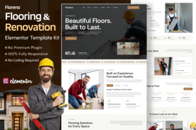 Floreno - Flooring & Tiling Renovation Elementor Template Kit