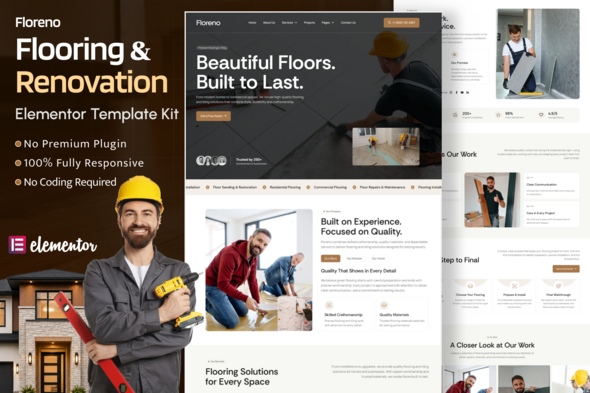 Flak - Drone Mapping Service Elementor Template Kit Floreno - Flooring & Tiling Renovation Elementor Template Kit