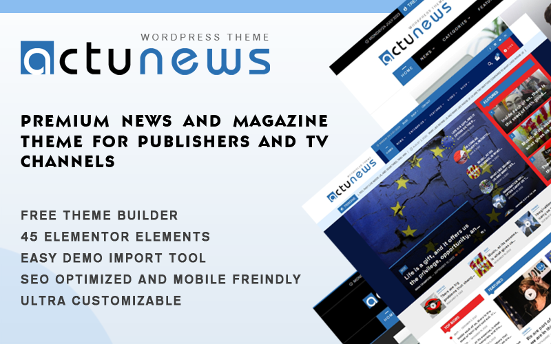 Actunews - Elementor News and Magazine WordPress Theme Actunews - Elementor News and Magazine WordPress Theme